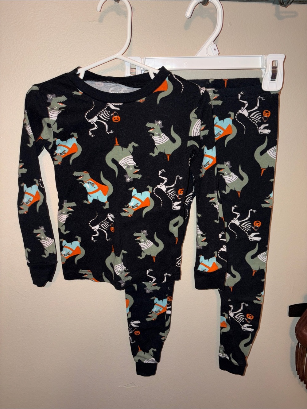 Carter’s Black Dinosaur Halloween Pajama Set